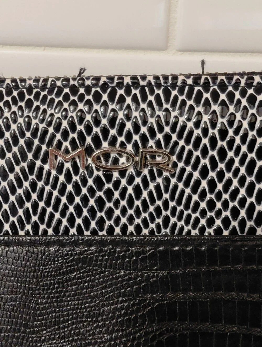 MOR See Through Black and White Makeup/Toiletry Bag Pouch
